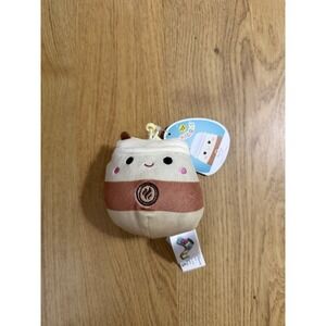 Squishmallow RENNE the LATTE / COFFEE 3.5" Clip Keychain NWT